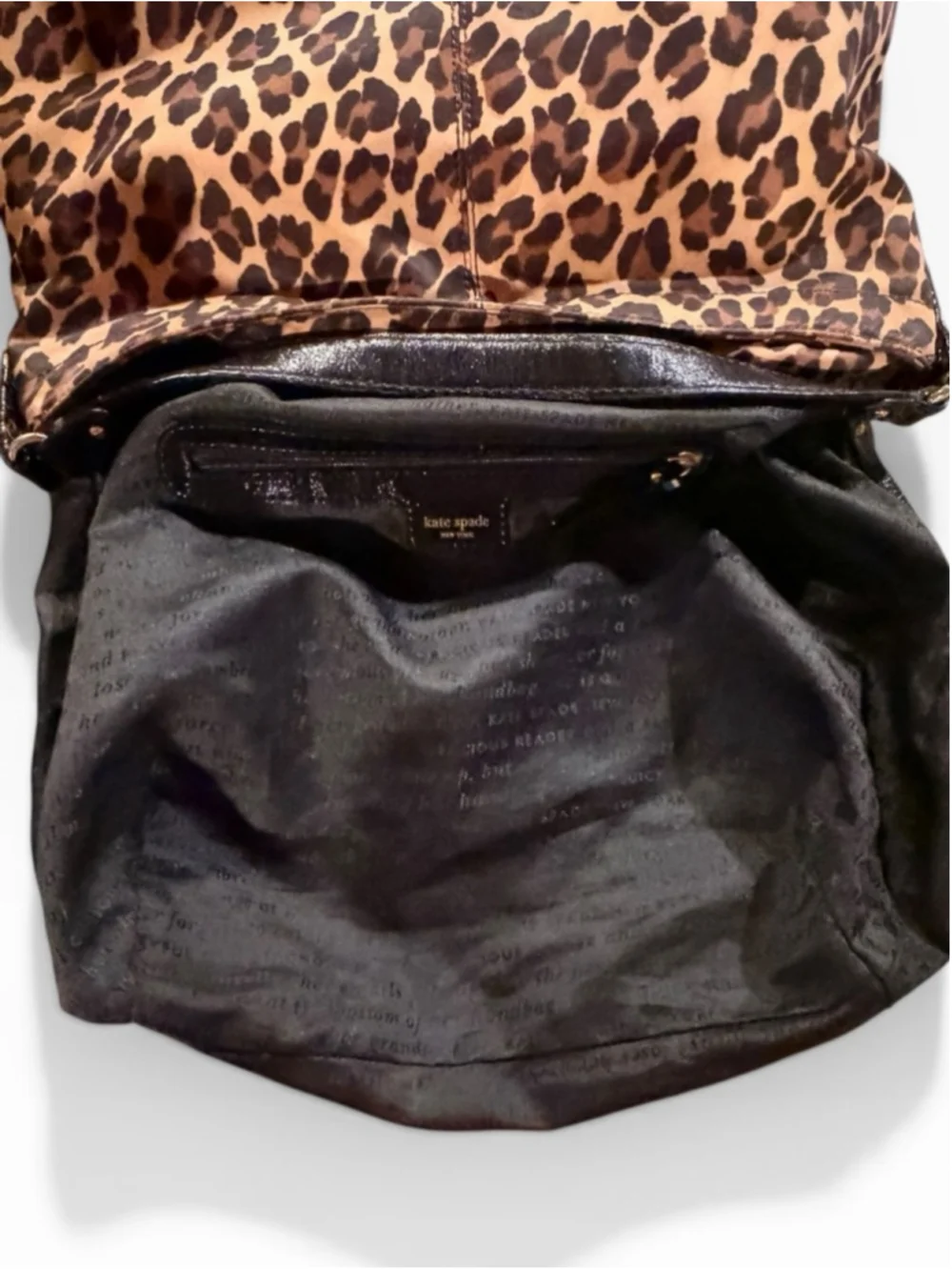 Kate Spade New York Leopard Print Nylon Hobo Bag